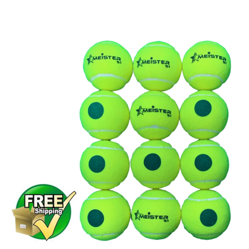 12 x STAGE 1 MEISTER TENNIS BALLS GREEN DOT