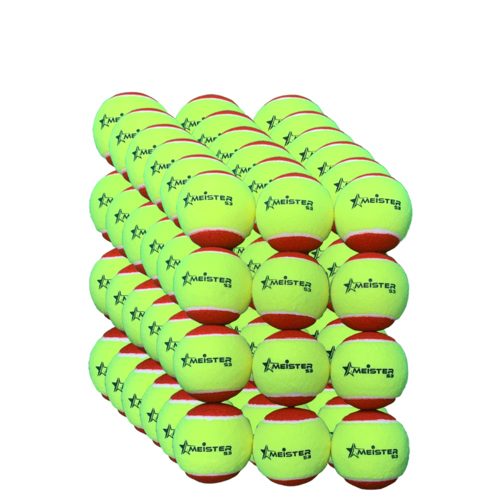 1 Carton (72 x) STAGE 3 MEISTER TENNIS BALLS RED 75mm